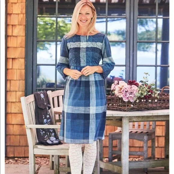blue plaid dress vintage 2PS White Floral Print Spaghetti Strap Dress With Blue Shawl Dress Suit –  Jolly Vintage main image 1